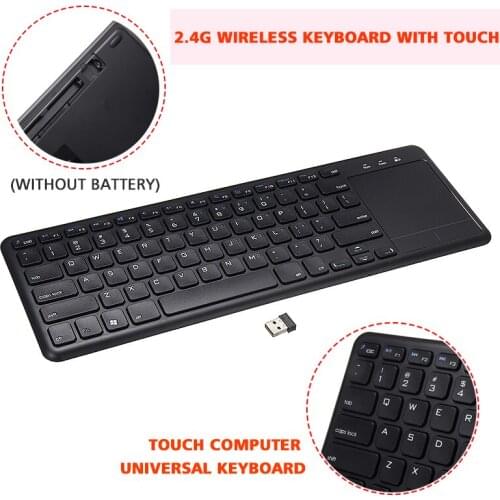 POHIKS 1pc High Quality 2.4GHz Wireless Touch Keyboard Poratble Mini Tablet Computer Laptop Keypad For Universal Smart TV PC