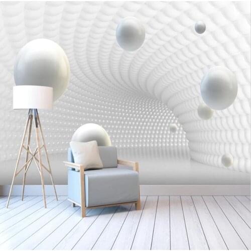 Milofi custom 3D abstract tunnel space ball TV background wallpaper mural