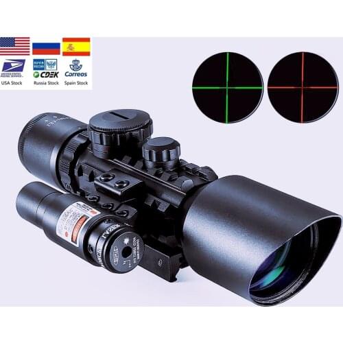 Rifle Scope 3-10X42E M9C Red Dot Sight Wide-field Riflescope Birdwatching Seismic and Night Vision Rifle Scope for Hunting