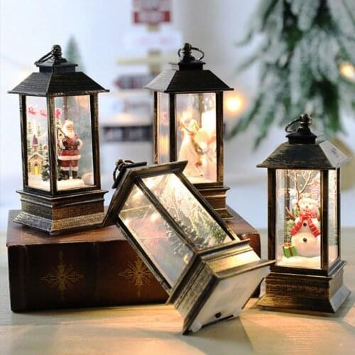 Christmas Decorations For Home Lantern Led Candle Tea light Candles Xmas Tree Ornaments Santa Claus Elk Lamp Kerst New Year Gift