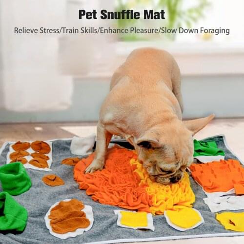 Dog Snuffle Mat Pet Sniffing Training Blanket Flannelette Pads Dog Feeding Mat Relieve Stress Nosework Puzzle Toy Pet Nose Pad