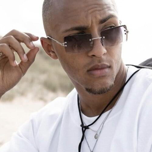 Fancy Square Womens Sunglasses Brand Designer Gradient Unique Eyewear Fashion Rimless Rectangle Shades Sunglasses Men Male