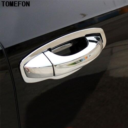 TOMEFON Car-Styling For Skoda Octavia A7 Door Handle Cover Body Pull Bowl Chrome Styling Exterior Decoration Accessory 2015-2017