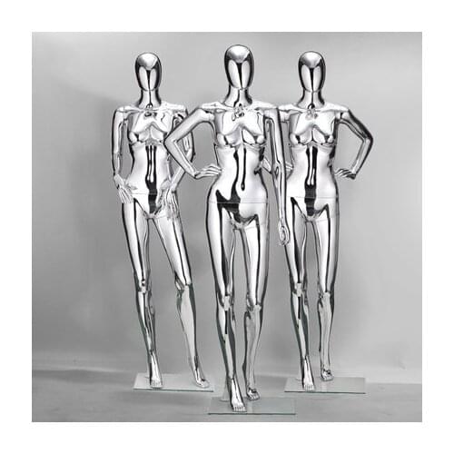 High Quality Shiny Silver Color Female Mannequin Women Model Best value