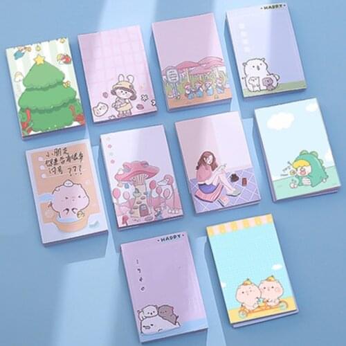 1PCS Creative 100 Pages Sticky Notes Cute Cartoon Piggy Tearable Notepad Students Gift Notebook Office School Supplies Wholesal