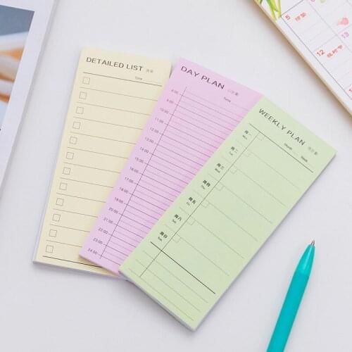 1Pcs Day Plan Week Plan Month Plan Detailed List Notebook Notepad Copybook Daily Memos Planner Journal Kawaii Stationery