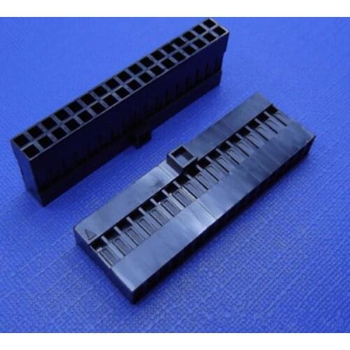 100PCS 2.54 DuPont Rubber Case Double Row 2*6 DuPont Plug 12 Holes with Bumps