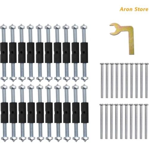 20 Pairs 86 Type Wall Switch Cassette Lower Case Damage Repair Tools Adjustable Length Bracket Rod Lever Insulation Metal Screw
