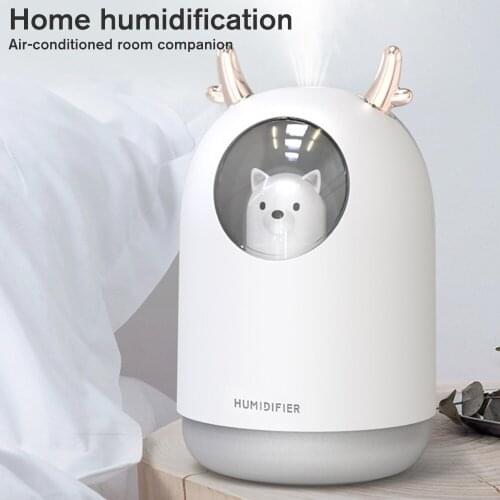 300ml USB Humidifier Essential Aroma Oil Diffuser for Home Office Car Pink Cute bear Air Purifier Nano Spray Mute Car Air Care