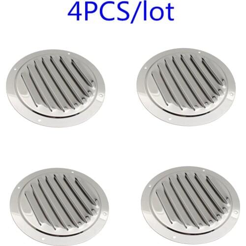 4pcs Stainless Steel Round Air Vent Louver Vent Grille Ventilation For Yacht Boat Rv Accessories Camping Car Camper Van Parts