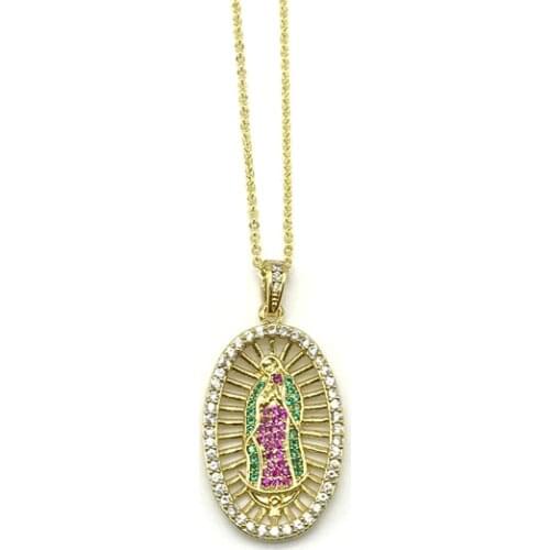 5pcs/lot Lady of Guadalupe Bracelet Virgin mother Mary Religious O Chain Necklaces For Women