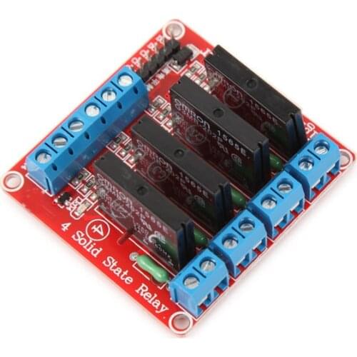 5v 4ch 4 way Solid State Relay Module high Lever Trigger output with resistive fuse 240V / 2A