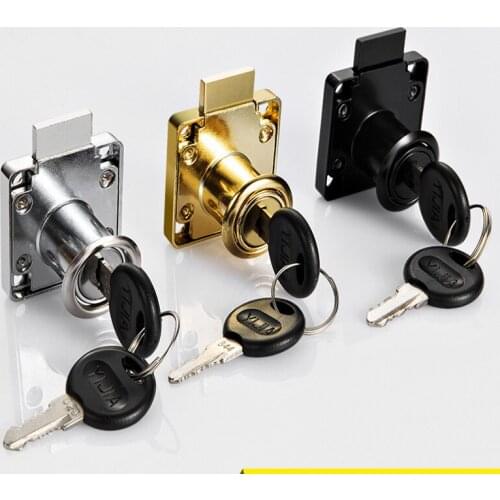Drawer Locks with 2 Keys Lock Furniture Hardware Door Cabinet Lock for Office Desk Letter Box 3 Colors Cam Loks