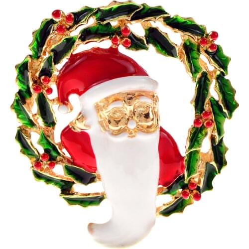 CINDY XIANG Rhinestone Santa Claus Brooch Fashion Women And Men Brooch Pin High Quality Fashion Accessories Good Gift
