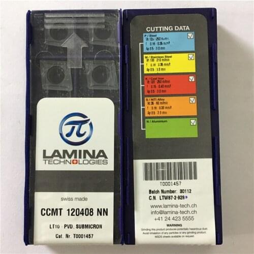 CCMT120408-NN LT10 100% Original LAMINA carbide insert with the best quality 10pcs/lot free shipping