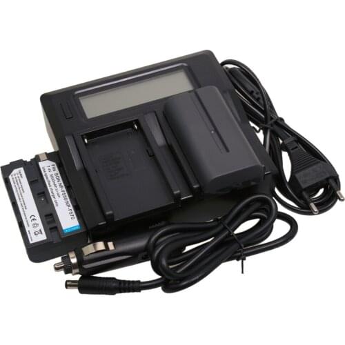 Probty 2pcs 7.4v NP-F550 NP-F570 Digital Battery + Dual Charger For Sony NP-F330 F530 F730 F570 ccd-sc55 trv81 trv210 mvc-fd81