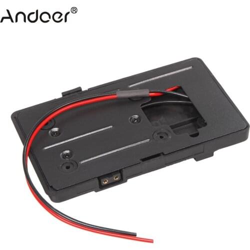 Andoer Camera Battery Back Pack Plate Adapter for Sony V-shoe V-Mount V-Lock Battery External for Camera Camcorder Video Light