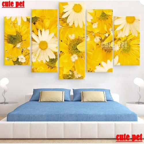 DIY Art painting Beautiful Sunflowers diamond5D full drill diamond Paintings Home Decor cross stitches Mosaic Diamond Embroidery