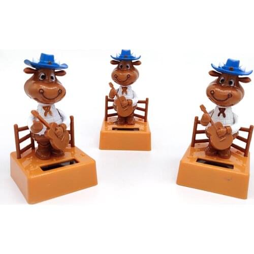 Creative Car Decorations Solar Creative Toys Dance Animal Doll Cartoon Children Gift High Quality ABS Material