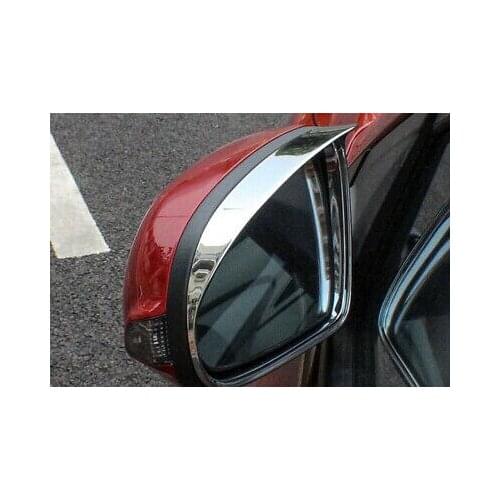 ABS Matte Side Door Mirror Eyebrow Cover Trim 2pcs For Hyundai Kona 2017-2019