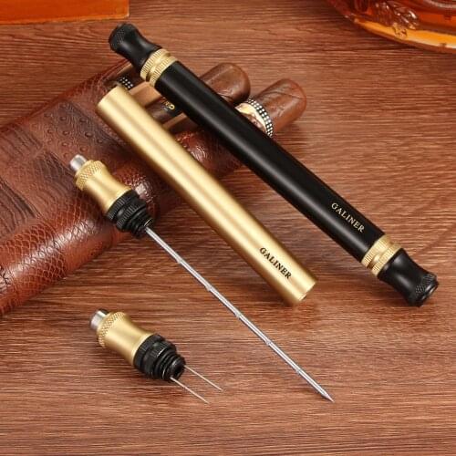 GALINER Metal Perfect Draw Cigar Cutter Puncher Travel Punch Cigar Needle Hole Opener Pocket Smoking Accessories For Lubinski CT