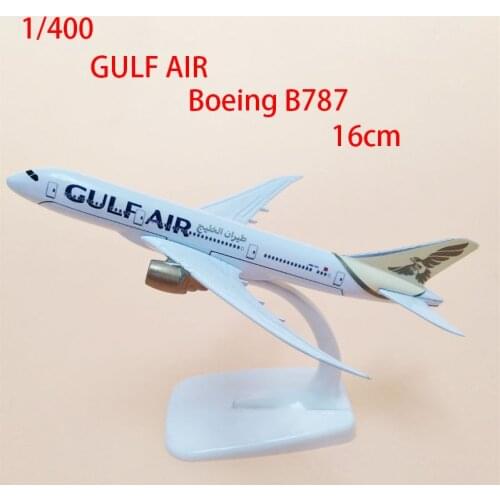 16cm Diecast Airplane Model 1/400 B787 GULF AIR Bahrain Static Airlines Display Adult Collections Toys for Boys Color Boxed