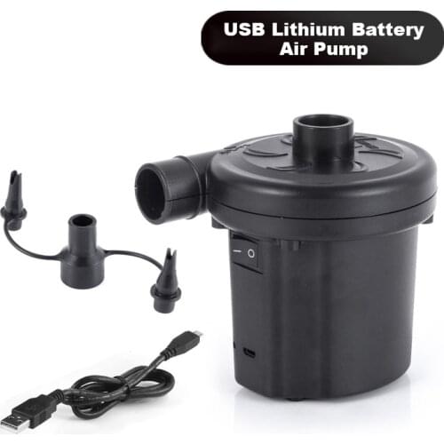 Lithium Battery Electric Outdoor Air Pump 4000mA USB Charging Pumping For Camping Sleeping Pad Inflatable Air Mattress
