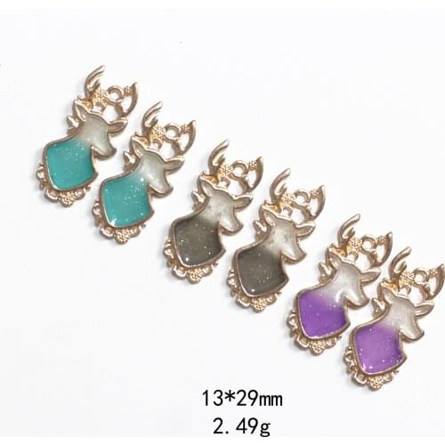 Novelty Earrings Korean Earrings Quirky Jewelry Elk Multicolor Pendants Dripping Oil Zinc Alloy Jewelry Accessories Earrings