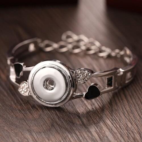 New Snap Jewelry Bracelets Vintage Metal 18mm Snap Bracelet Fit Metal Glass 20mm 18mm Snap Button Bracelet Bangle Jewelry