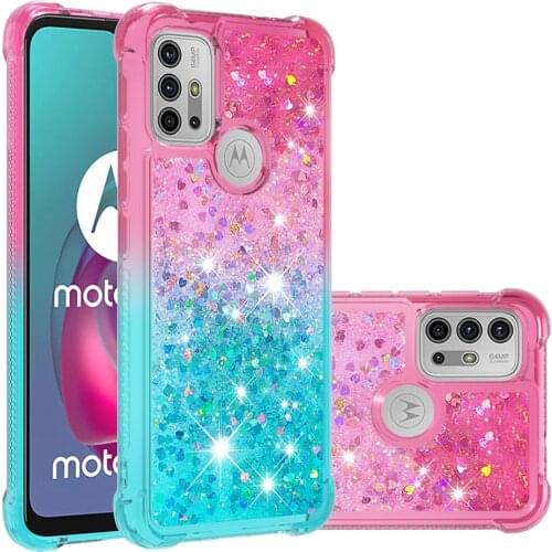 Multicolor Quicksand Glitter Case For Motorola Moto G10 Cases G20 G30 Edge S G9 Plus Shockproof TPU Bumper Full Protection Cover