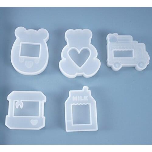 DIY crystal drop mold pendant accessories game machine milk box silicone mold
