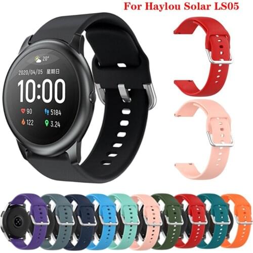 Silicone Soft Strap For Haylou Solar LS05 Smart Watch Wrist Bracelet For Xiaomi Amazfit Stratos 2/3 Wrist Strap For Honor Magic