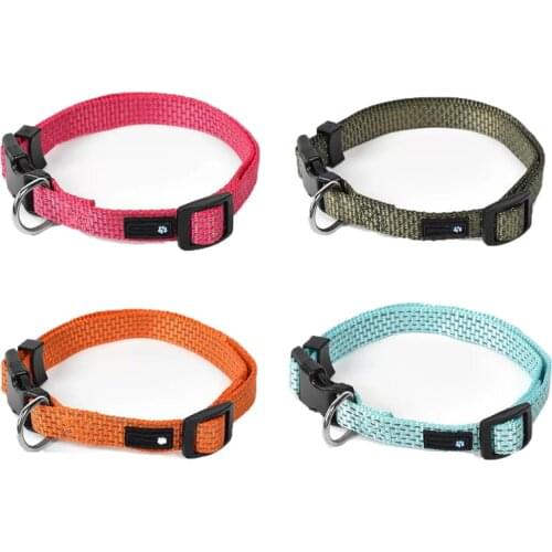 Dog Collars Large and Medium-sized Dog Luminous Style Dog Collar Nylon Reflective Wire Adjustable Collar Pet Cat Dog Supplies