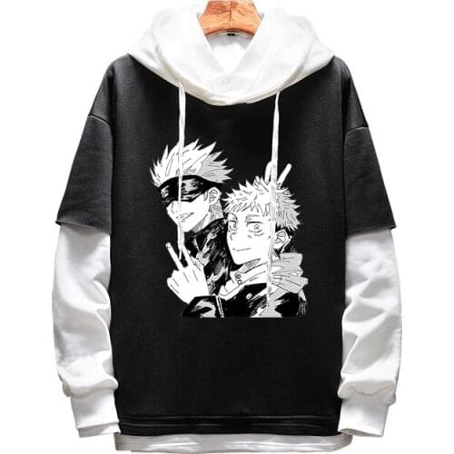 Anime Jujutsu Kaisen Hoodie Yuji Itadori Cosplay Hooded Coat Autumn Spring Pullover Sweatshirt Fashion