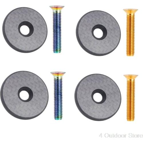 Bicycle Headset Top Stem Cap Carbon Fiber 28.6/31.8 OD2 Steerer Front Fork Cap Jy29 20 Dropship