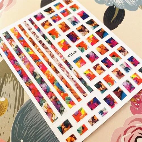 WG-188-189 Marble-Granite Grain-Veins 3D Back glue Nail decal Nail sticker Nail decoration Nail art tool Nail ornament