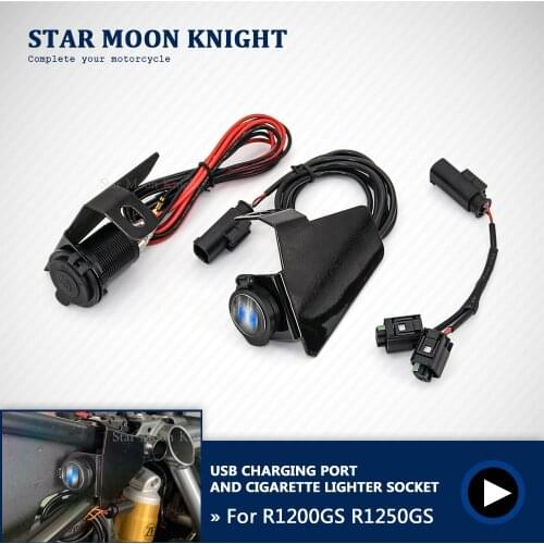 For BMW R1200GS R1250GS Adventure R1250 GS Dual Usb Charger Lighter Charger Cigarette Dual USB interface Charger Adapter Port