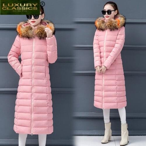 Clothes Winter Jacket Women 2021 Korean Long Padded Warm Parka Coat Ladies Fit Large Fur Hooded Casaco Feminino Hiver 013
