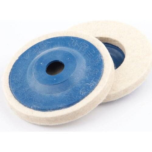 1Pc 4 Inch Wool Buffing Wheel Pad Angle Grinder Wheel 100mm Wool Buffer Polisher Polishing Disc for Metal Marble Glass Ceramics