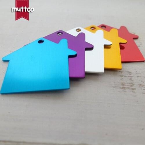 1000pcs/lot Personalized cute house shape dog tag pet charms craved phone number customs puppy name tag dog id tag DIT-029