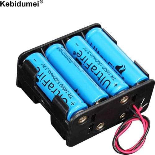 8 x AA Battery Storage Case Plastic Box Holder with Cable Lead for Standard AA 1.5V Batteries Soldering Connecting NEW 1pcs