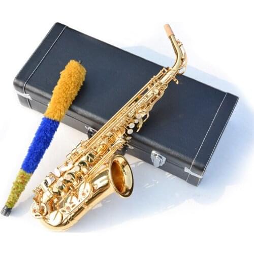 Gold Lacquer Brass Alto Eb Instrument Accessories Professional China Sax Saxophone Alto