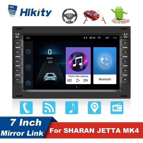 Hikity 2+32GB 2 din Android 8.1 Car Radio GPS Multimedia Player For VW Volkswagen GOLF POLO TRANSPORTER Passat b5 BORA MK5