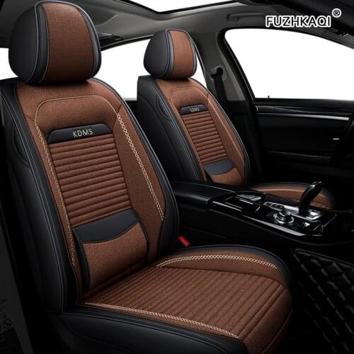 FUZHKAQI flax car seat covers For toyota avensis t25 wish prado 120 150 corolla prius 20 land cruiser 100 camry 40 50 car seats