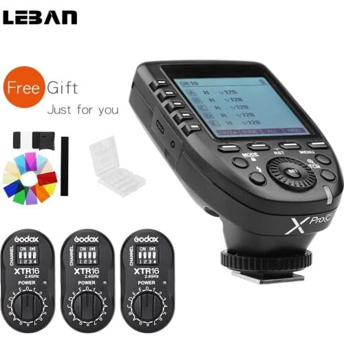 Godox XPro-C E-TTL HSS 2.4G Wireless X System Trigger + 3x XTR-16 Receiver for Canon DSLR Godox V850C V860C