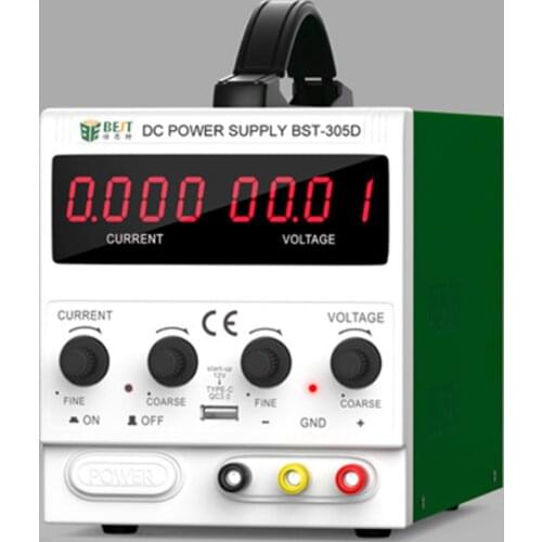 30v 5a Digital Display Power Supply 7a Shunt 8 USB 110V/220V Switch Qc3.0 Fast Charging BST-305D DC Regulated Power Supply