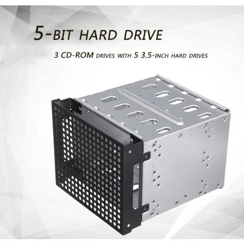 Hard disk cage 3.5 inch 5 disk position 3 optical drive position storage expansion capacity constant hard disk box can be used e