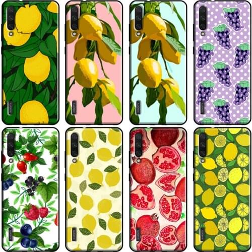 Summer fruit lemon peach grapes Case For POCO X3 M3 F2 Pro Case For Xiaomi Mi 11 A1 A2 A3 Mi Note 10 Lite Mi 10T 9T Pro Coque