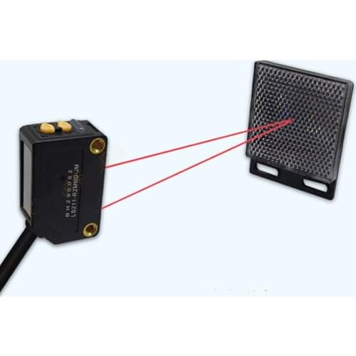 LS211-R2MND Transparent object detection switch sensor mirror reflected red light can detect transparent film glass plastic cup