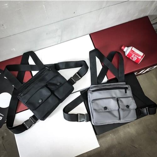 Fashion Chest Rig Bag Waist Bag Hip Hop Vest streetwear Functional Tactical Chest Mobile Phone Bags Male Fanny Pack Casual Bag